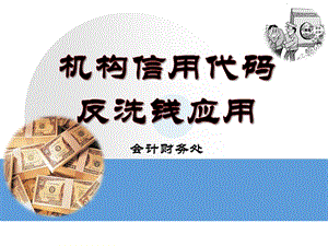 银行培训课件：机构代码证反洗钱应用.ppt