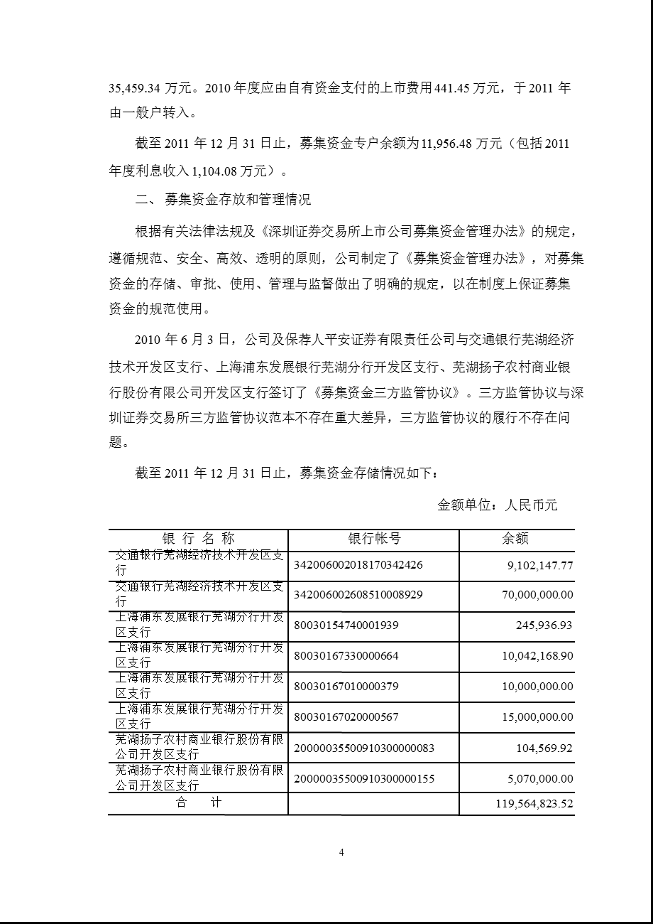 长信科技：平安证券关于对公司2011年度募集资金年度存放与使用情况的专项核查.ppt_第2页