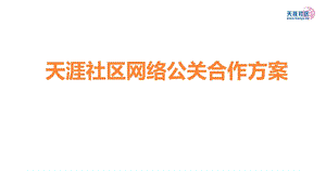 某社区网络公关合作策划方案.ppt