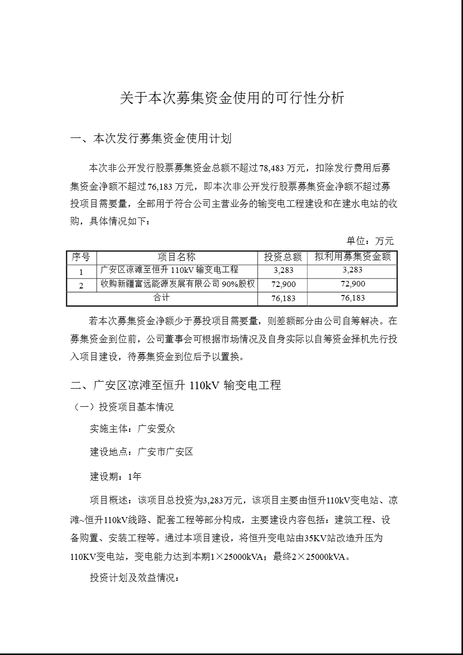 600979_ 广安爱众关于本次募集资金使用的可行性分析.ppt_第1页