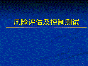 风险评估及控制测试《一份非常好的讲义》 .ppt