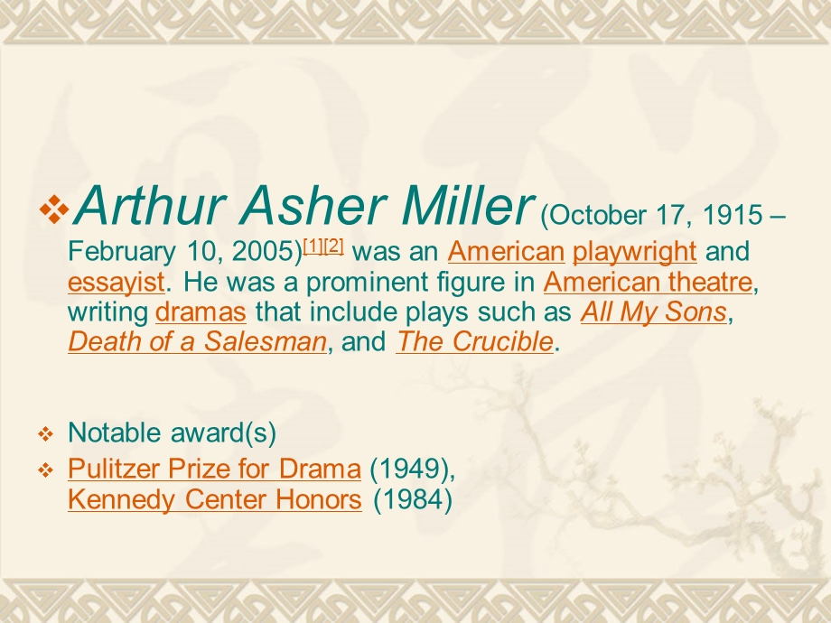 美国文学 阿瑟.米勒( arthur miller).ppt_第3页