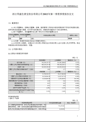 生 意 宝：2012年第一季度报告全文.ppt