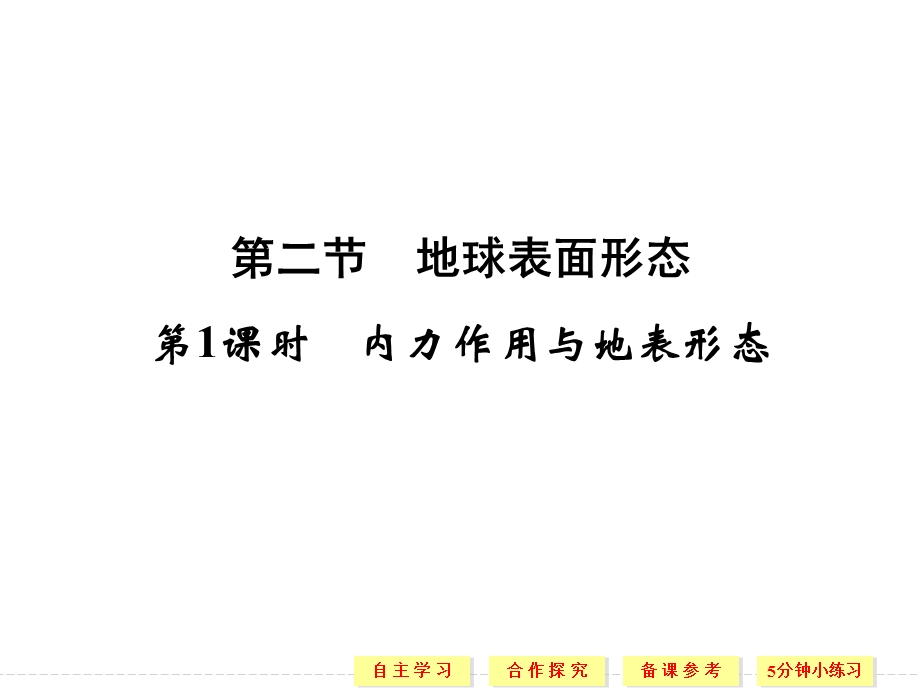 【创新设计】2013-2014学年高中地理湘教版必修一2-2-1内力作用与地表形态.ppt_第1页