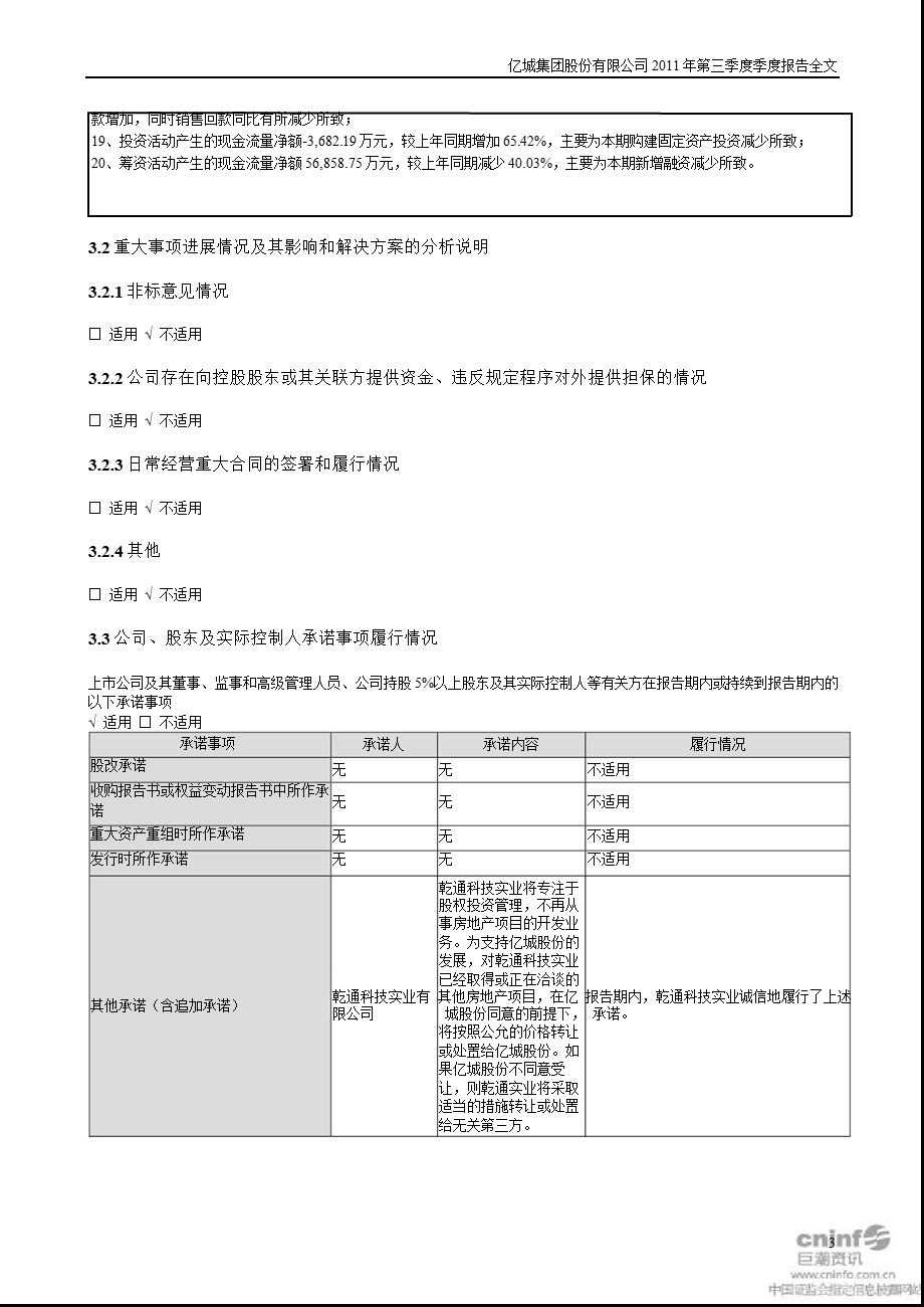 亿城股份：2011年第三季度报告全文.ppt_第3页