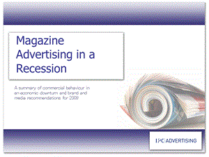 PPT借鉴模板Magazine Advertising in a Recession(1).ppt