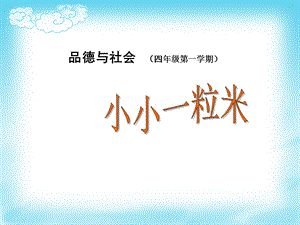 上教版小学品德与社会二年级上册《小小一粒米》课件.ppt