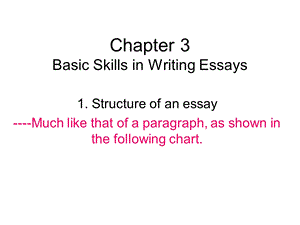 专业英语写作Chapter 3 basic skills in essay writing.ppt