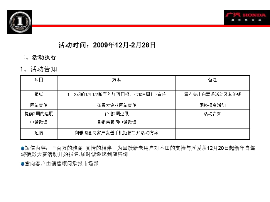 2009广汽本田红河惠田店1月雅阁促销活动方案.ppt_第3页