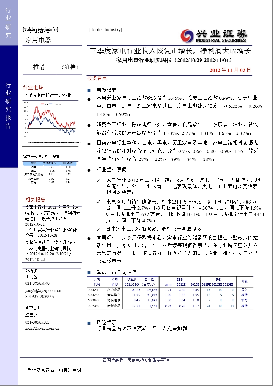 兴业证券家用电器行业研究周报-2012-11-08.ppt