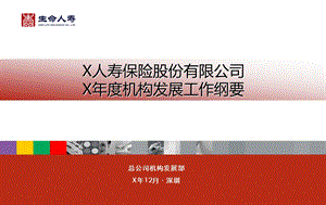 人寿保险总公司总经理年度机构发展纲要(1).ppt