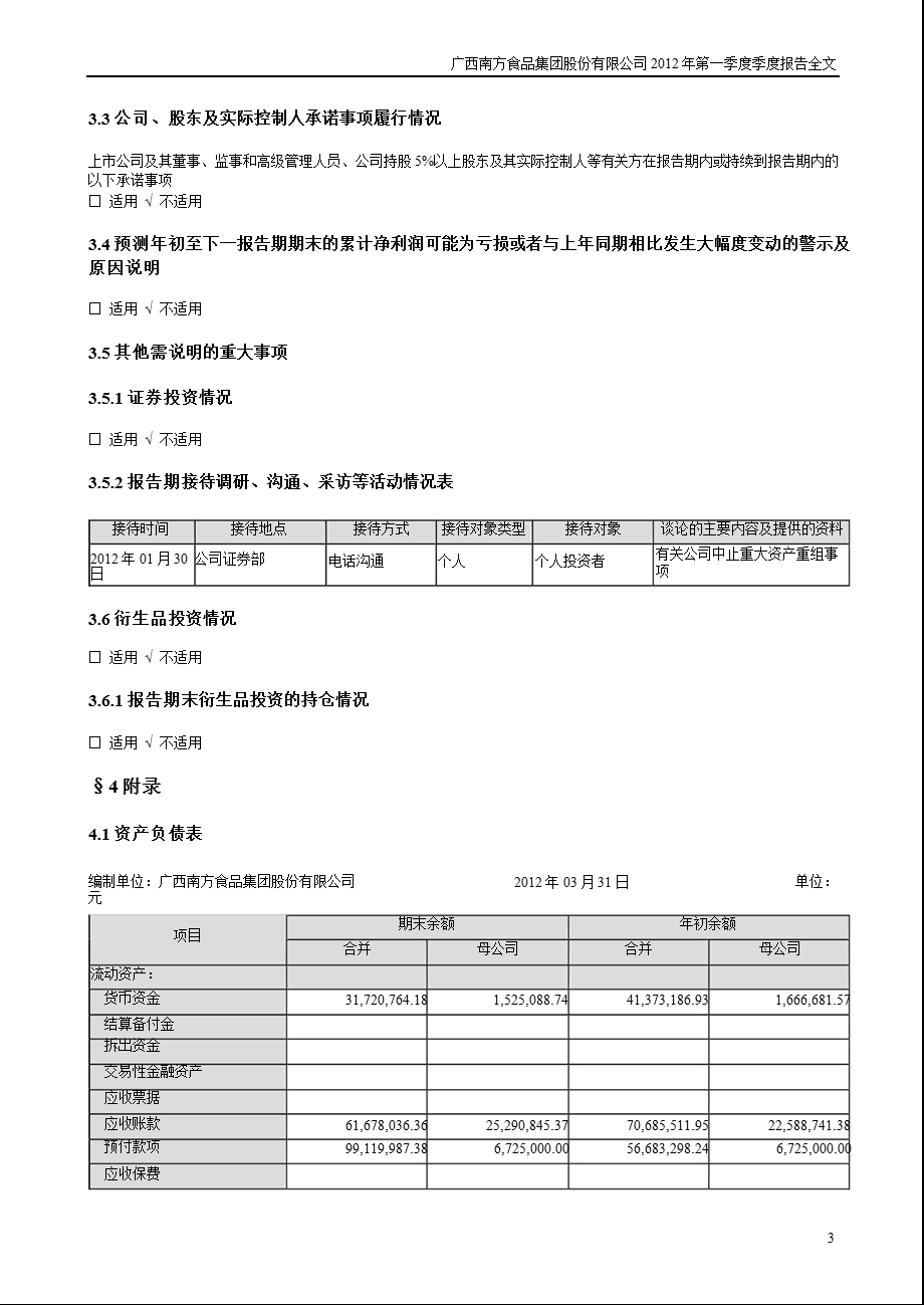 南方食品：2012年第一季度报告全文.ppt_第3页