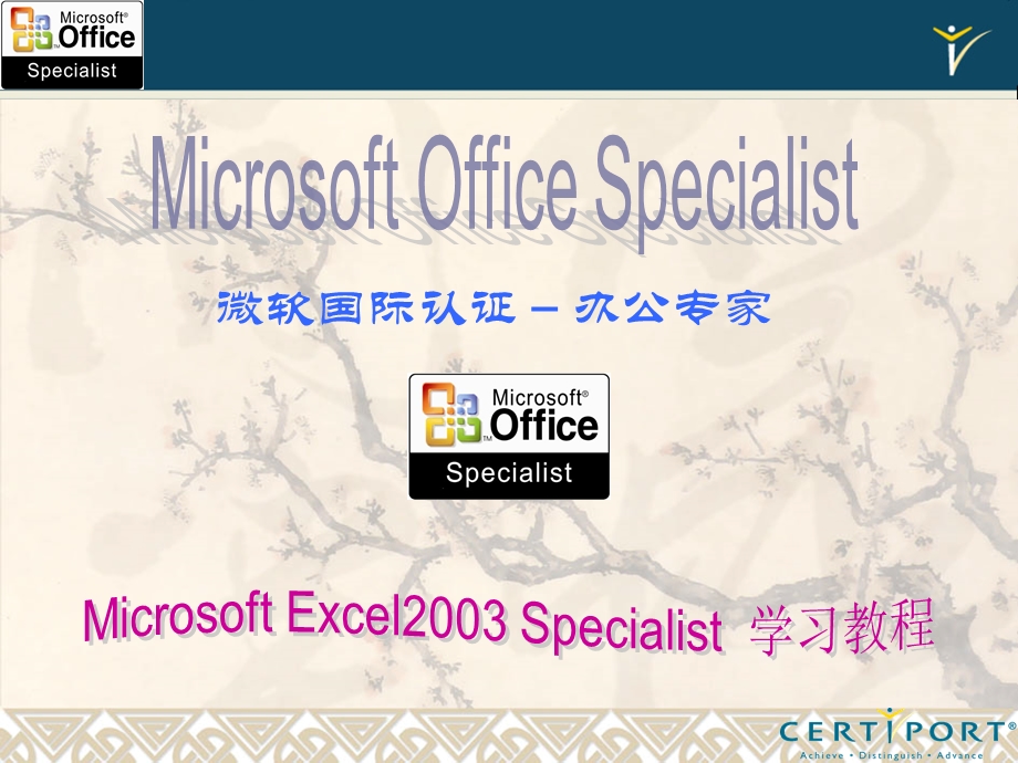 OP_MOS_Excel2003_Specialist_培训教材_Jacky&Eric_20070318(1).ppt_第1页