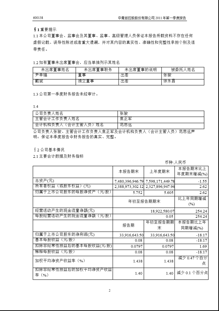 600138_2011中青旅第一季度季报.ppt_第3页