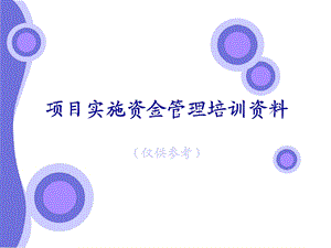 项目实施资金管理培训资料.ppt