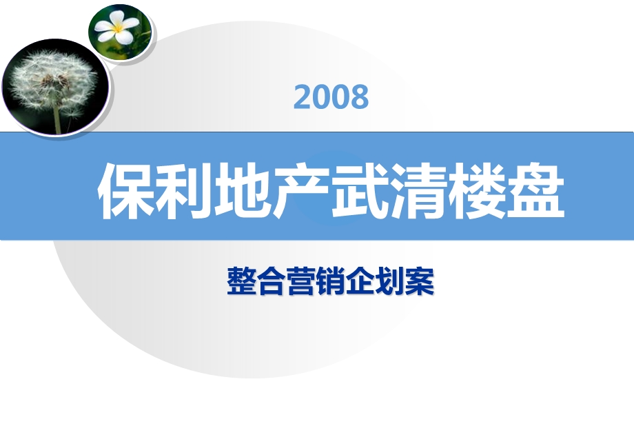 2008保利地产武清楼盘整合营销企划案(高端策划精品).ppt_第1页