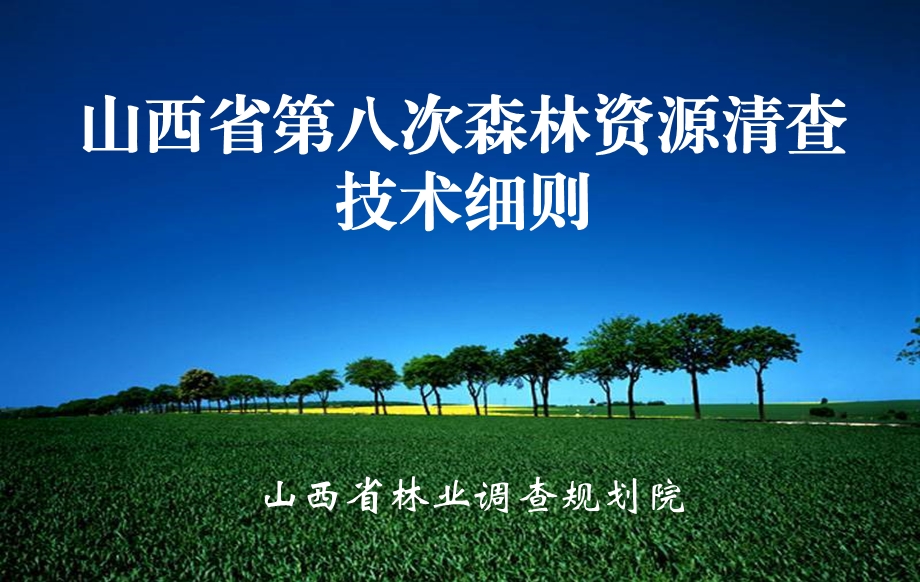 山西第八次森林资源清查技术细则.ppt_第1页