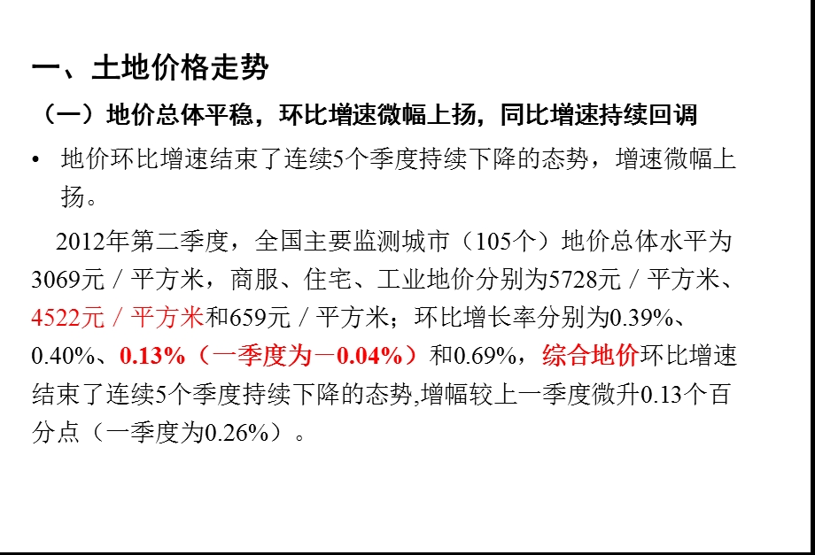 2012年土地价格和土地供应情况的分析和判断.ppt_第3页