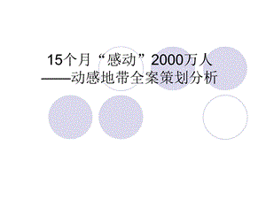 15个月“感动”2000万人—动感地带全案策划分析.ppt