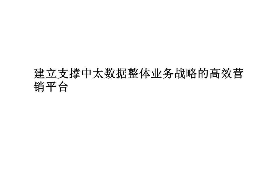 建立支撑中太数据整体业务战略的高效营销平台(1).ppt_第1页