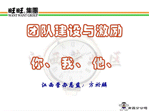 旺旺团队建设与激励.ppt