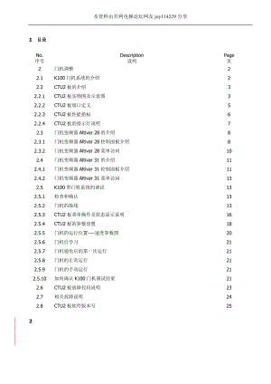 蒂森K100门机CTU2板电气调试.docx