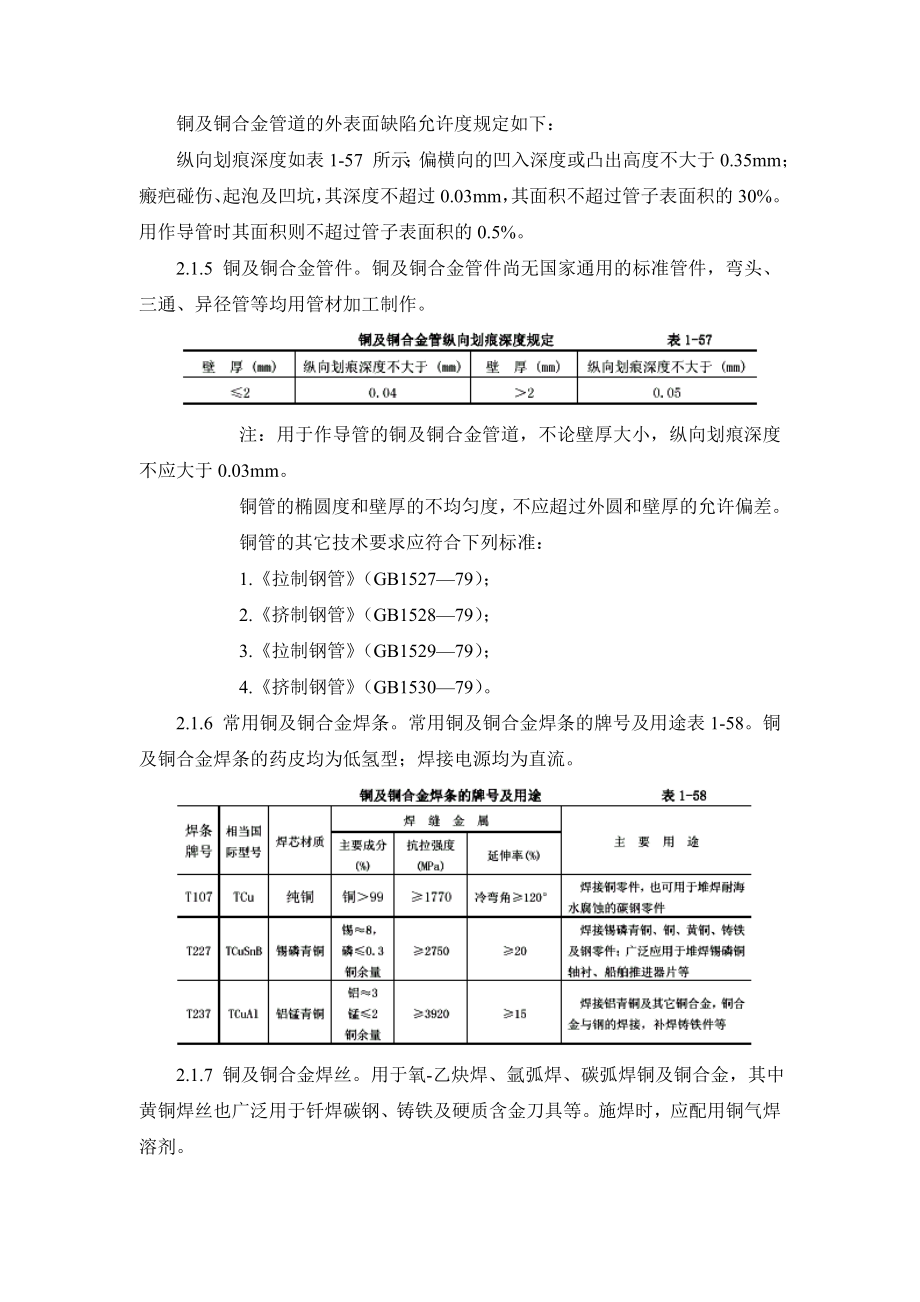 紫铜、黄铜管道安装施工工艺标准-1—18紫铜、黄铜管道.docx_第2页