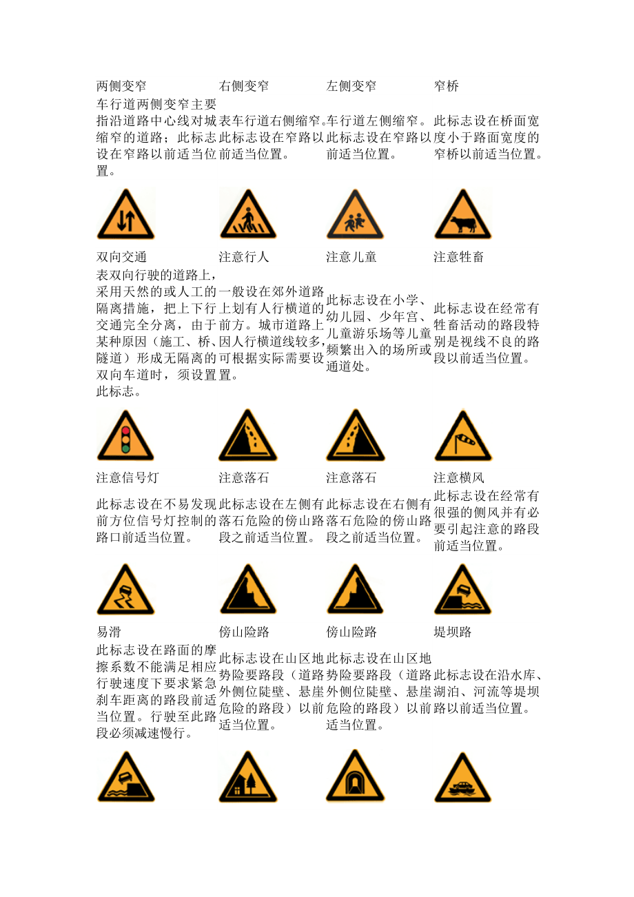 道路交通安全标志大全和标线.docx_第2页