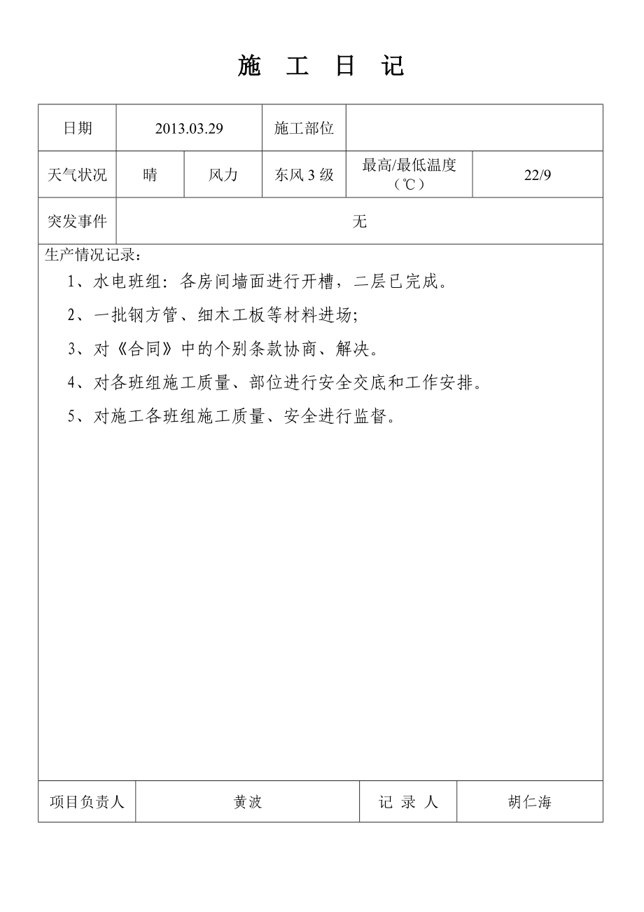 装饰装修施工日记样本(DOC101页).doc_第3页