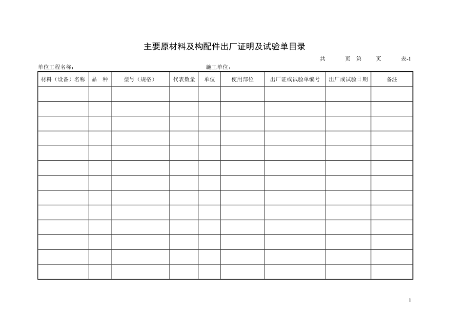 公用工程施工技术资料表格格式(横).docx_第1页