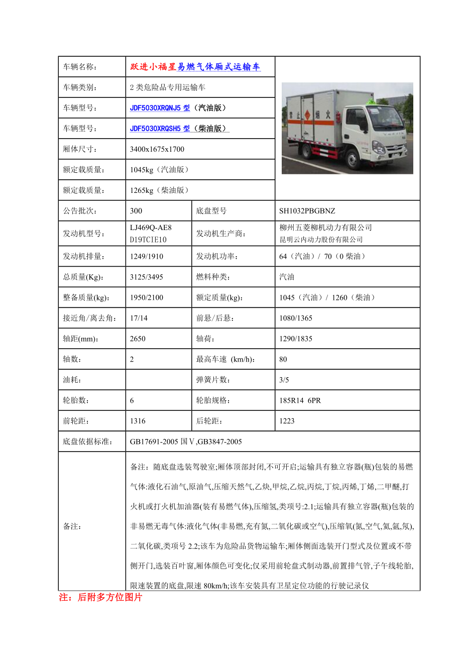 易燃气体厢式运输车图片价格（DOC31页）.docx_第2页