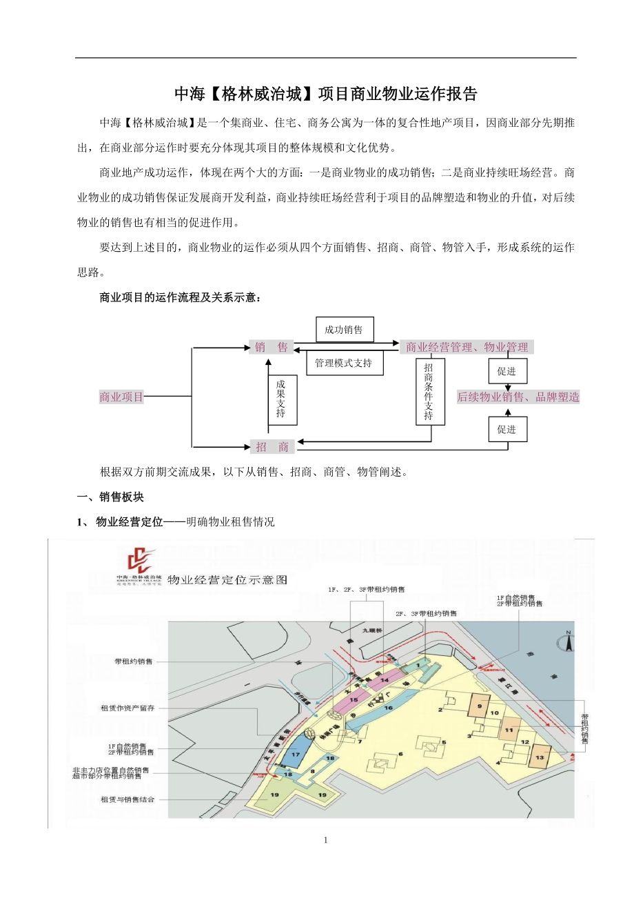 中海【格林威治城】项目商业物业运作报告.docx_第1页