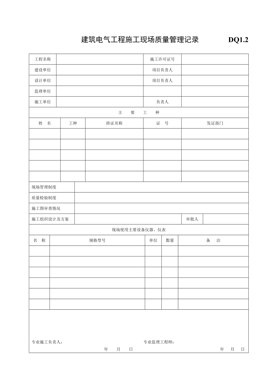 建筑电气工程施工验收汇总表.docx_第2页