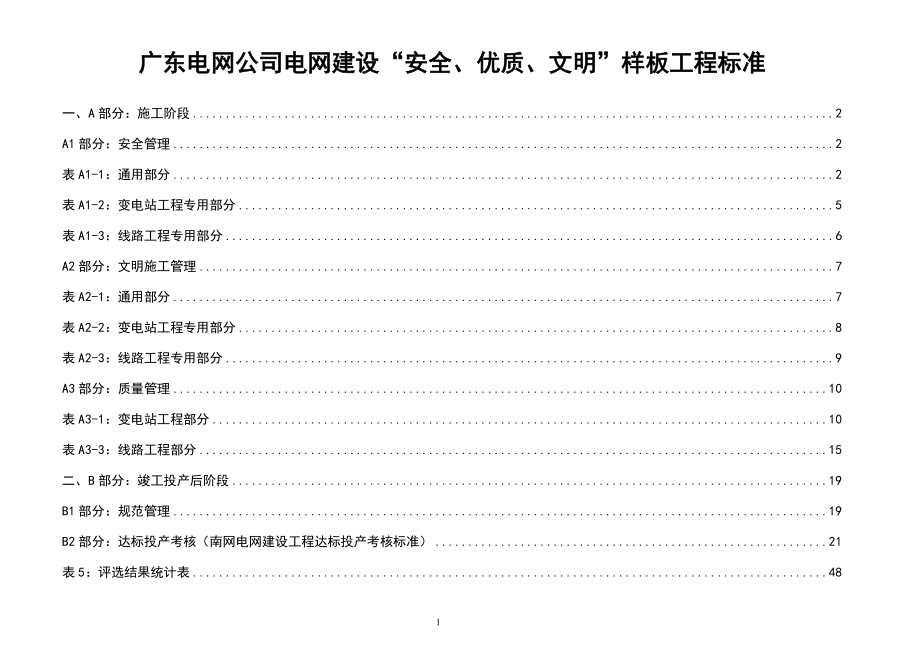 广东电网公司电网建设安全优质文明样板工程标准 附近一.docx_第1页