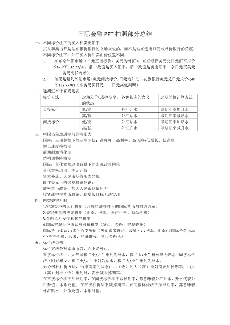 国际金融知识总结.docx_第1页