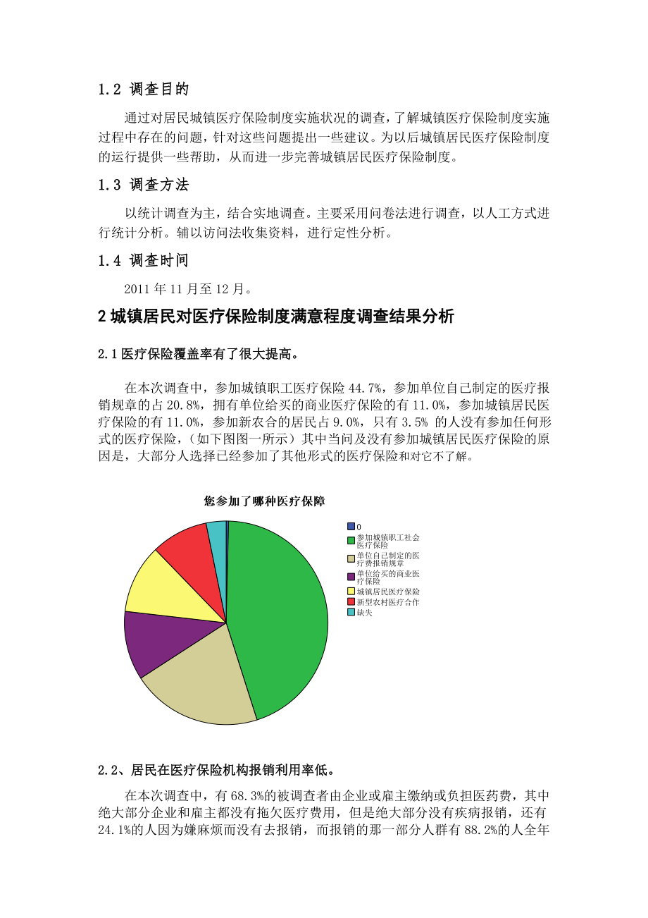 关于城市医疗保险的调查结果分析.docx_第2页