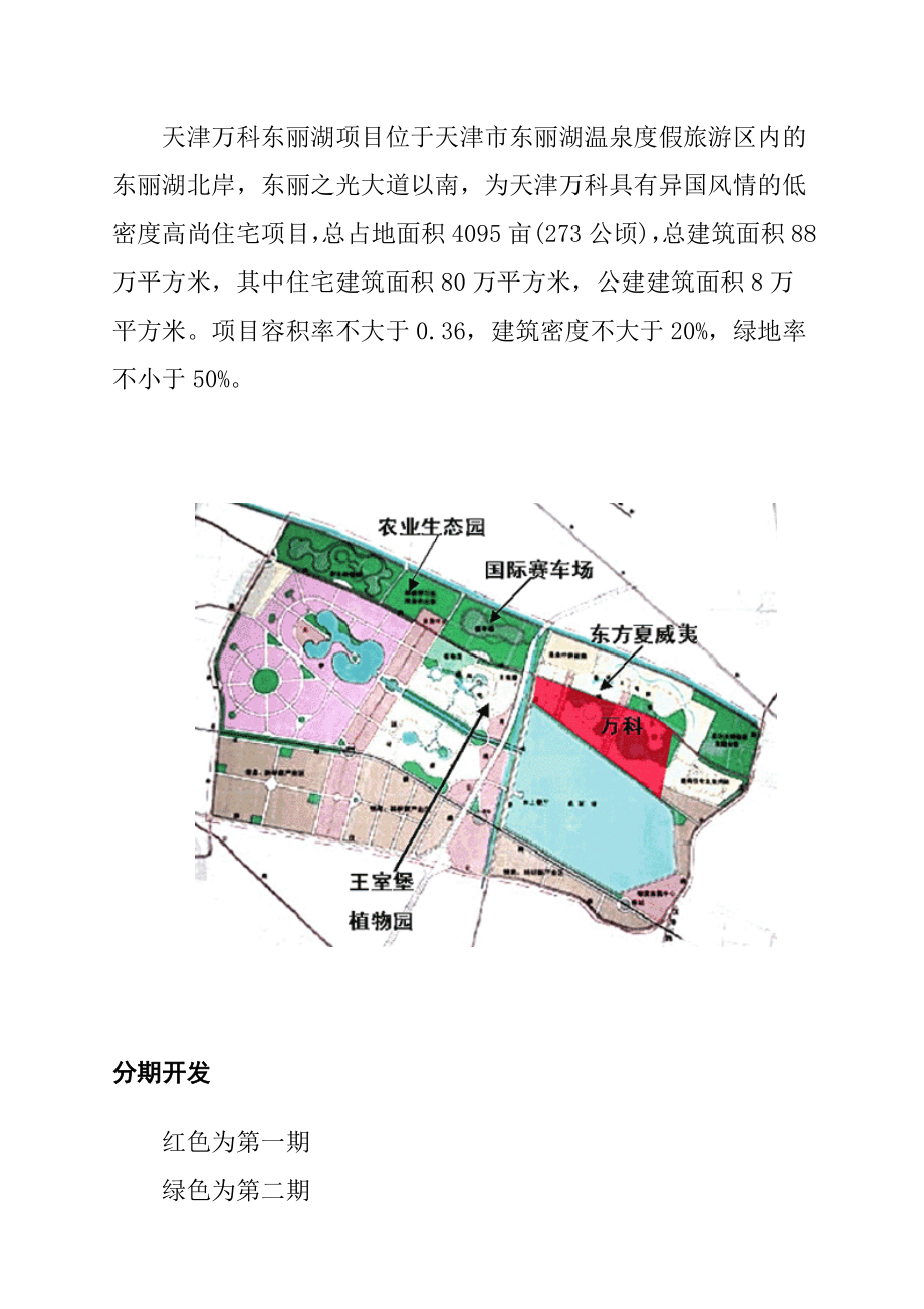 天津某地产东丽湖项目规划与定位分析.docx_第2页