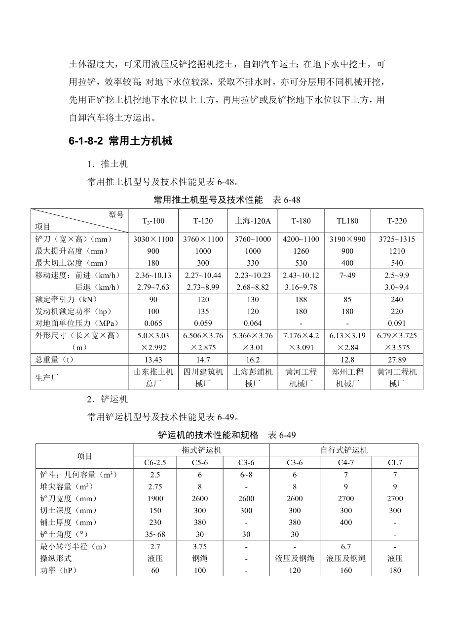 施工手册(第四版)第六章土方与基坑工程6-1-8 土方机械化施工.docx_第3页