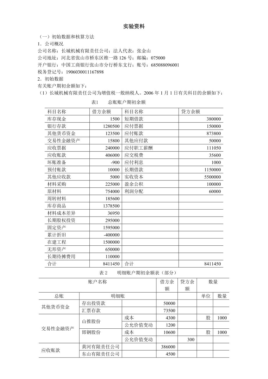 会计实习资料-长城机械有限责任公司(DOC 39页).docx_第1页