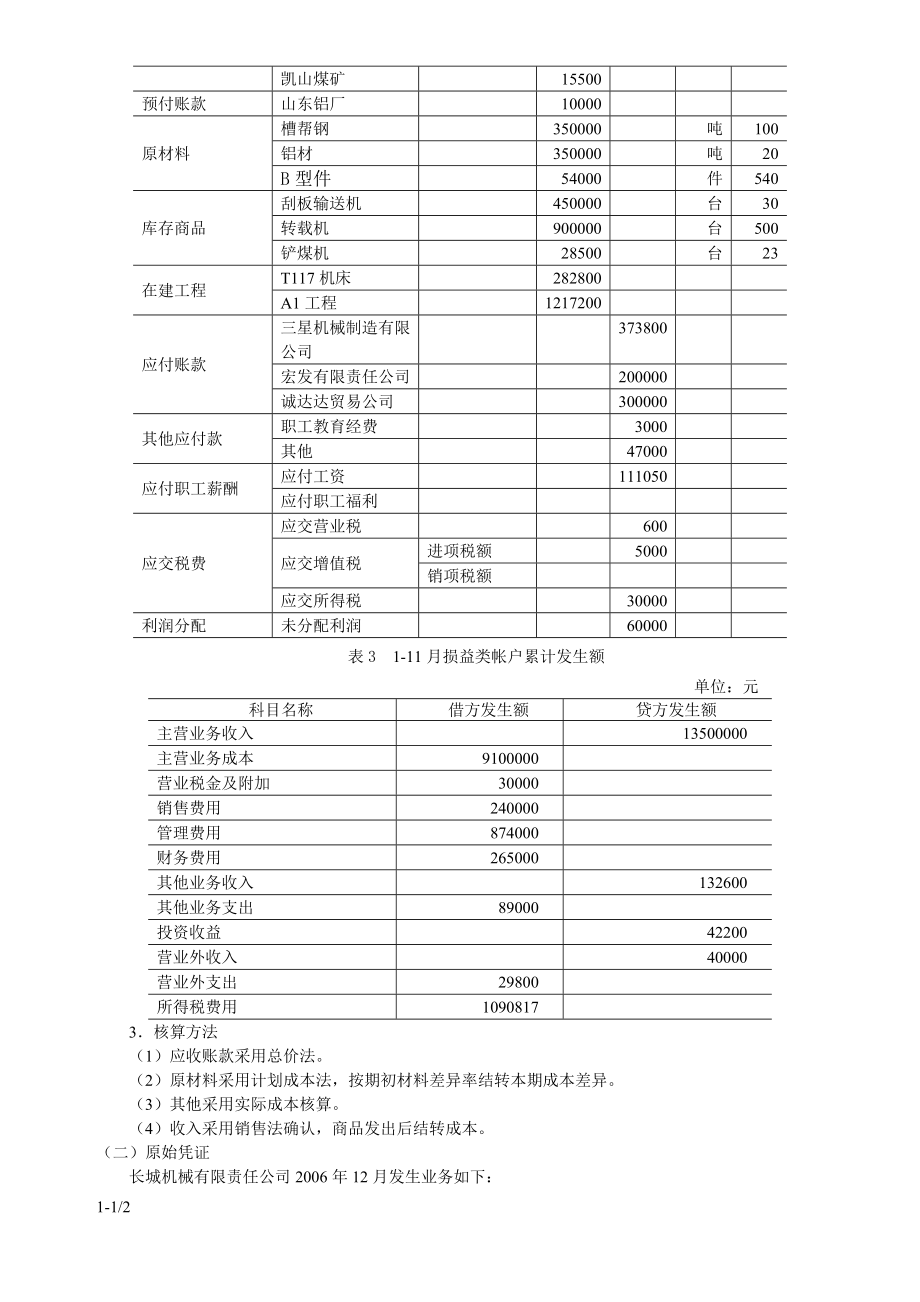 会计实习资料-长城机械有限责任公司(DOC 39页).docx_第2页