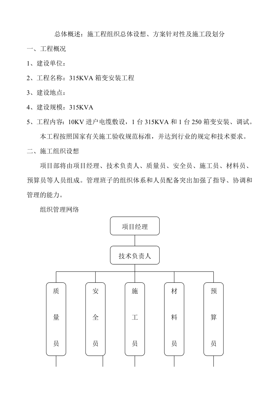 某住宅小区315KVA箱变安装施工组织设计(DOC51页).doc_第3页