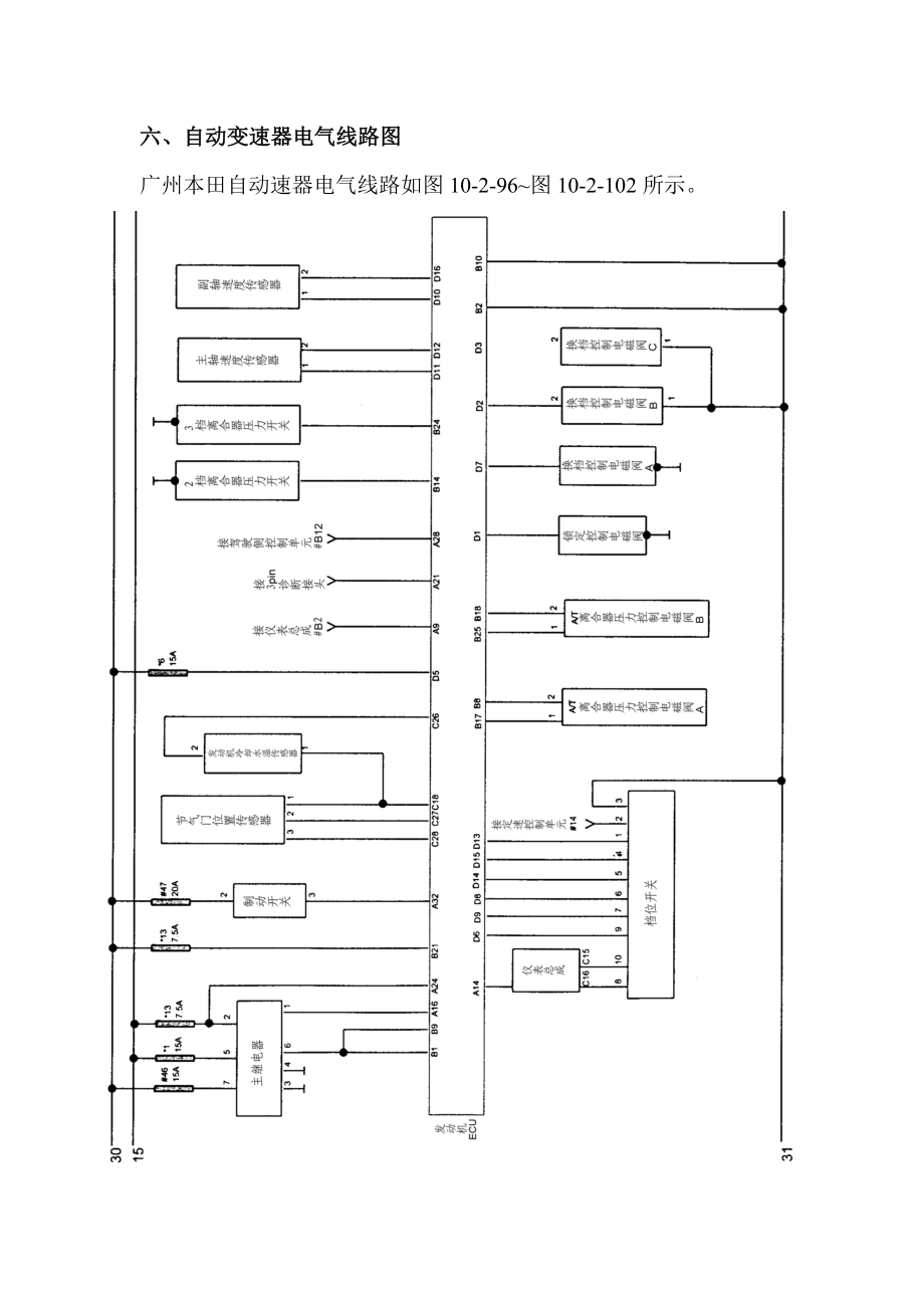 自动变速器电气线路图.docx_第1页