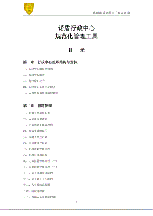 某电子有限公司行政中心规范化管理工具.docx