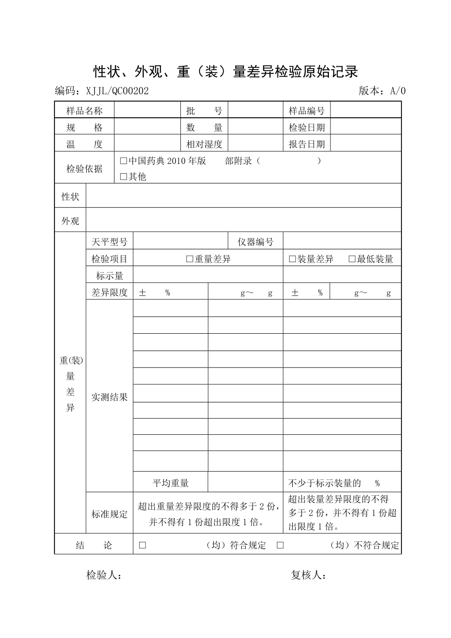 制药企业全套检验记录.docx_第2页