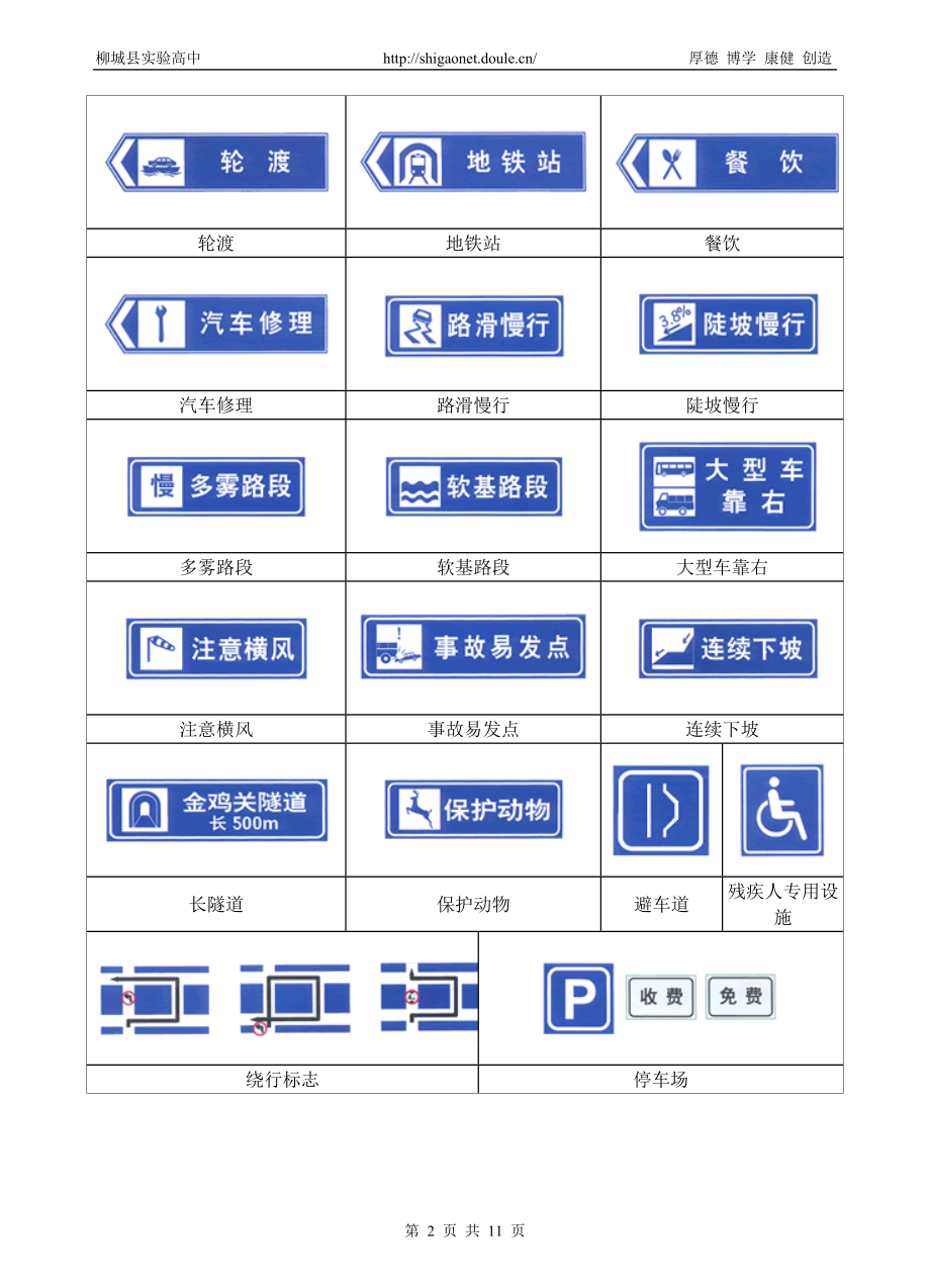 各种交通标志大全.docx_第2页