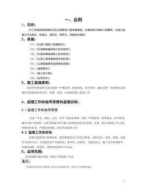 路面工程监理实施细则(DOC 59页).docx