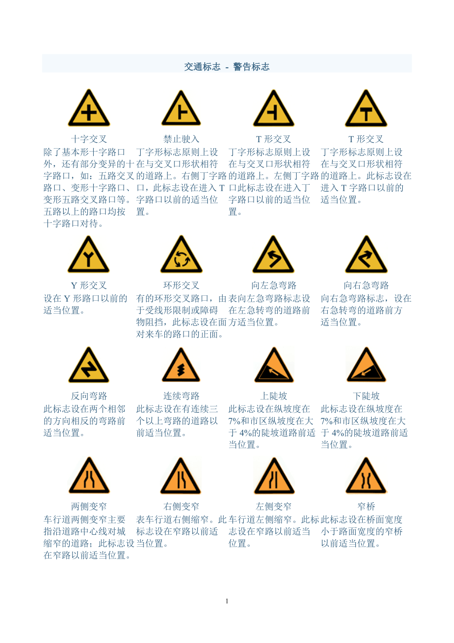 _交通标志图片大全及手势图片.docx_第1页