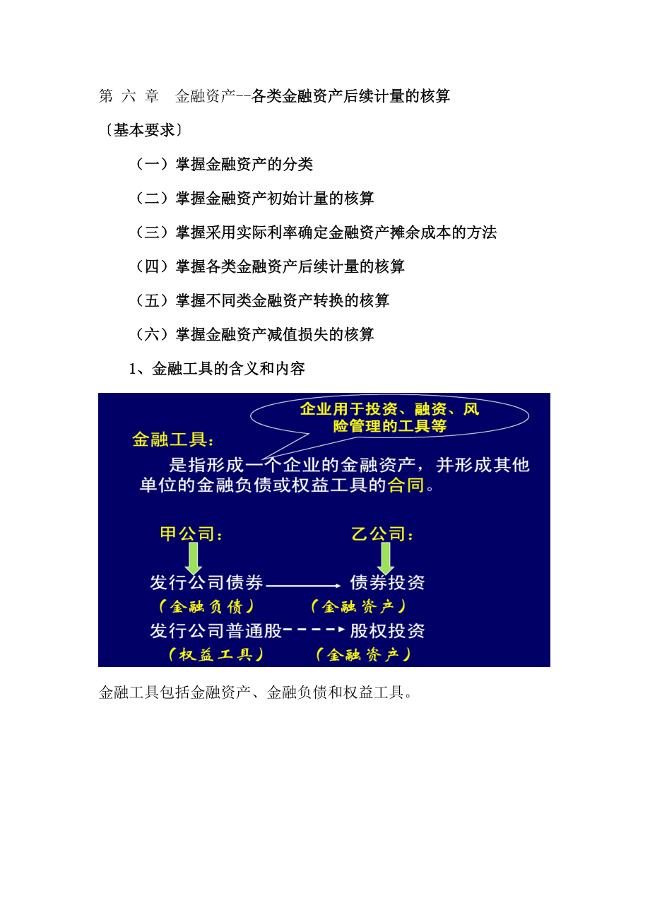 金融资产--各类金融资产后续计量的核算.docx_第1页