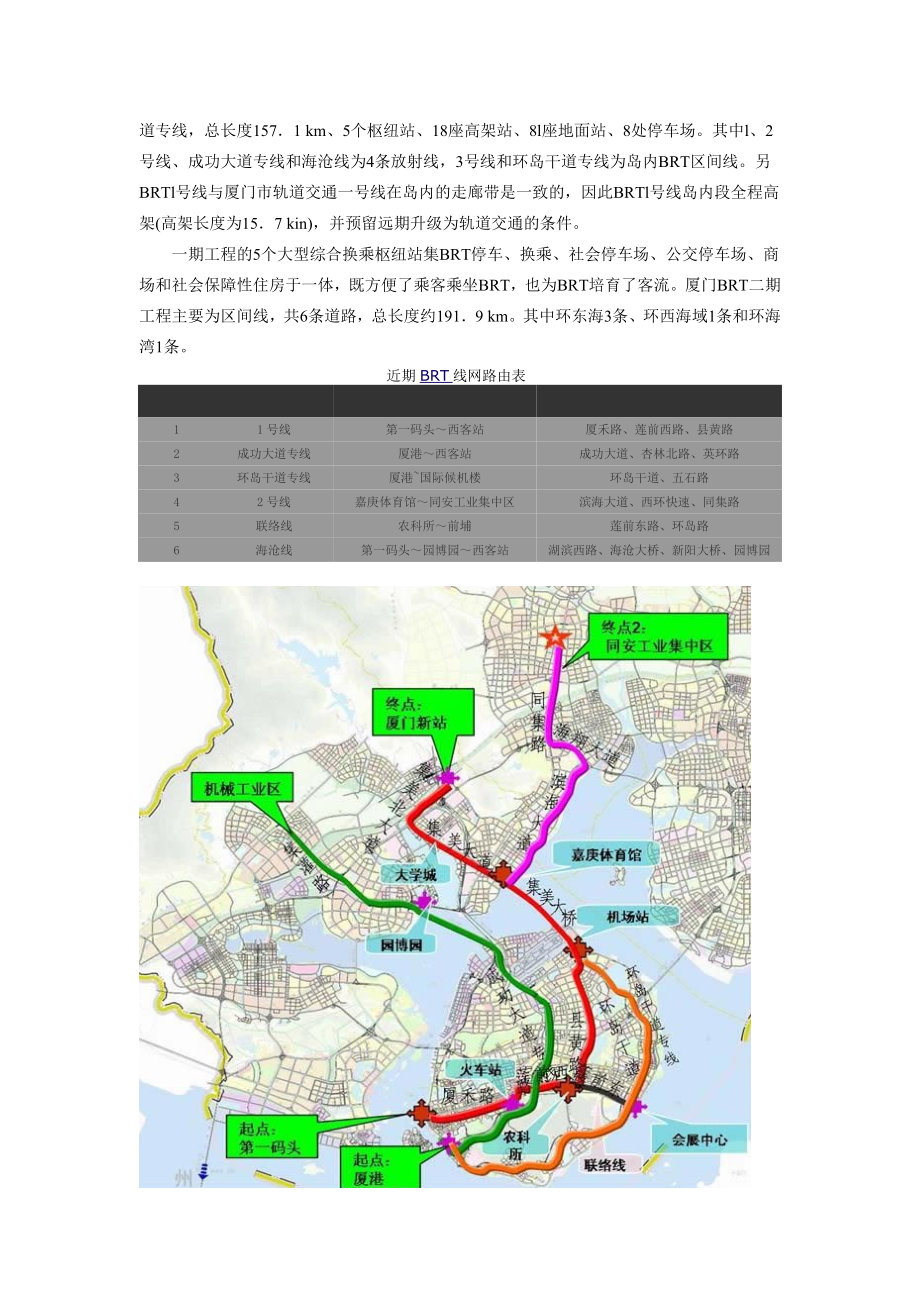 厦门BRT规划建设预留轨道交通分析报告.docx_第3页