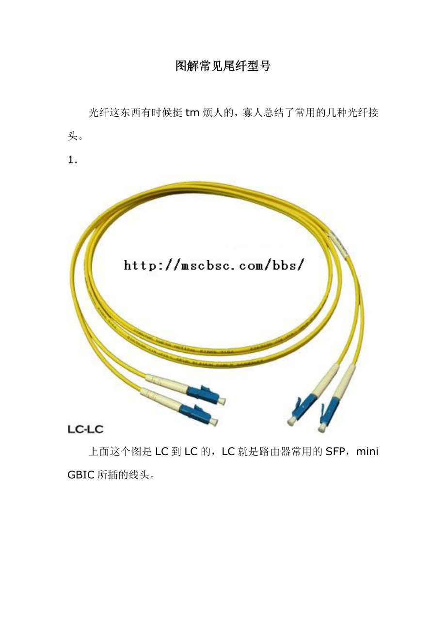 【通信技术】图解常见尾纤型号.docx_第1页